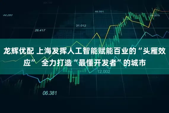 龙辉优配 上海发挥人工智能赋能百业的“头雁效应”  全力打造“最懂开发者”的城市